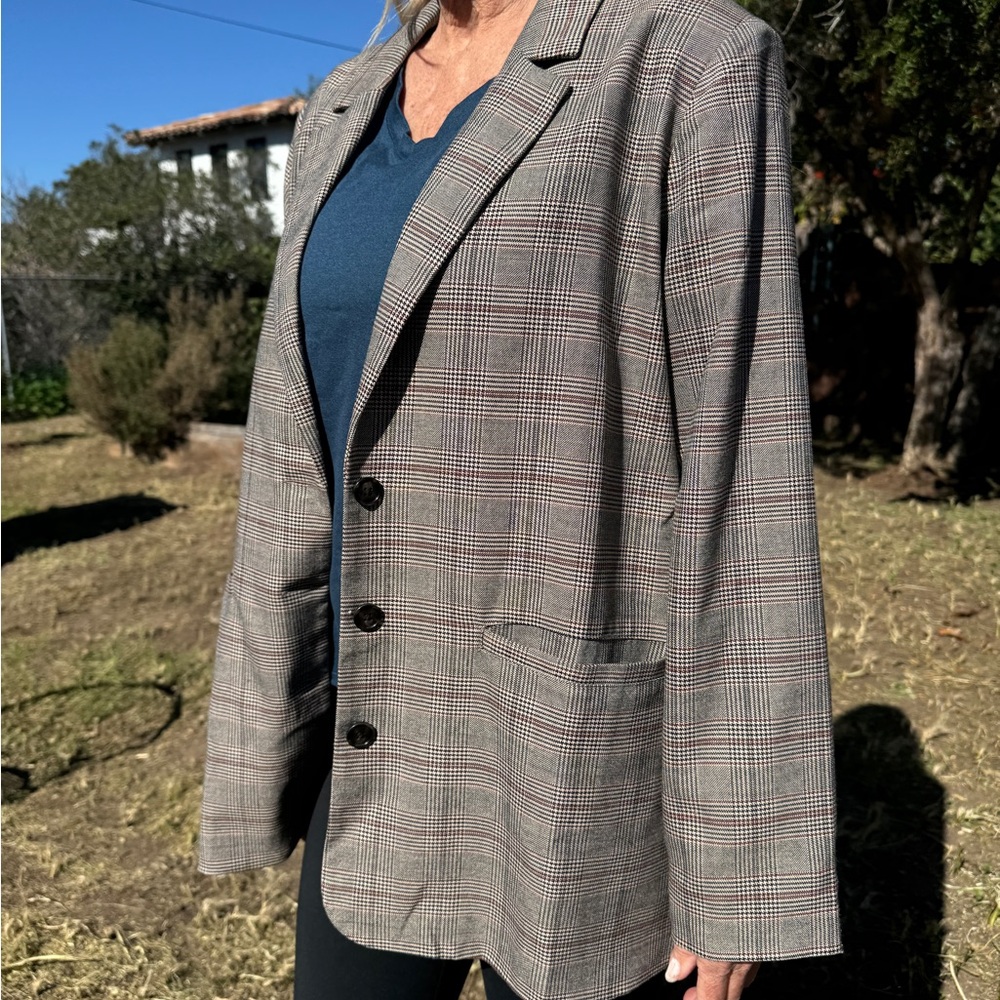 L*Space Classic Checkered Blazer